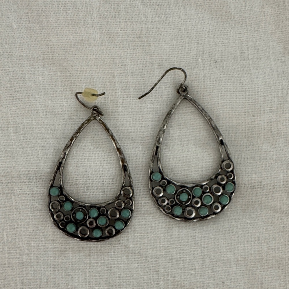 Elegant Silver and Turquoise Earrings